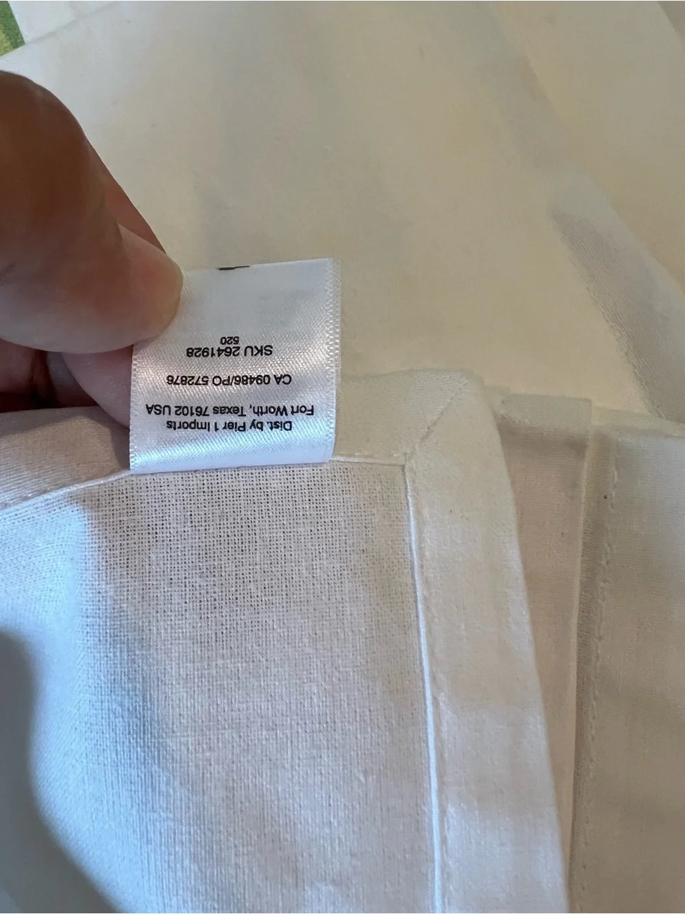 Pier One Imports White Cotton Napkins - 6 Pack